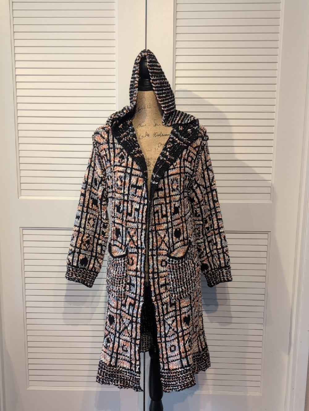 POL Hooded Woven Long Sweater Size S NWOT - Picture 2 of 8